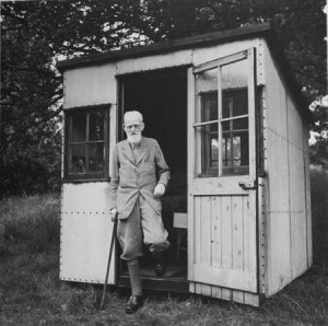 George Bernard Shaw and his writing shack