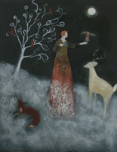 art by Jeanie Tomanek http://www.jeanietomanek.com illustrating stages in a women's journey via the fairy tale The Handless Maiden