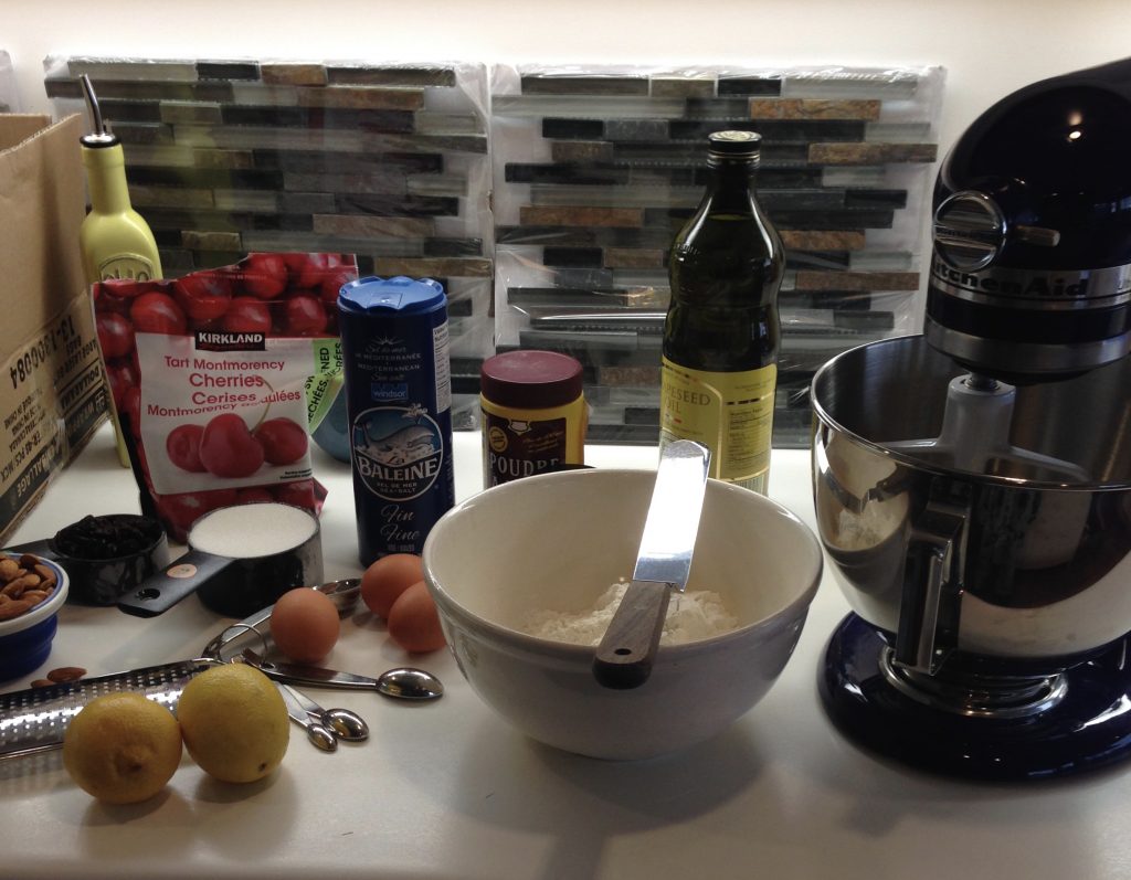 ingredients for cherry almond biscotti recipe